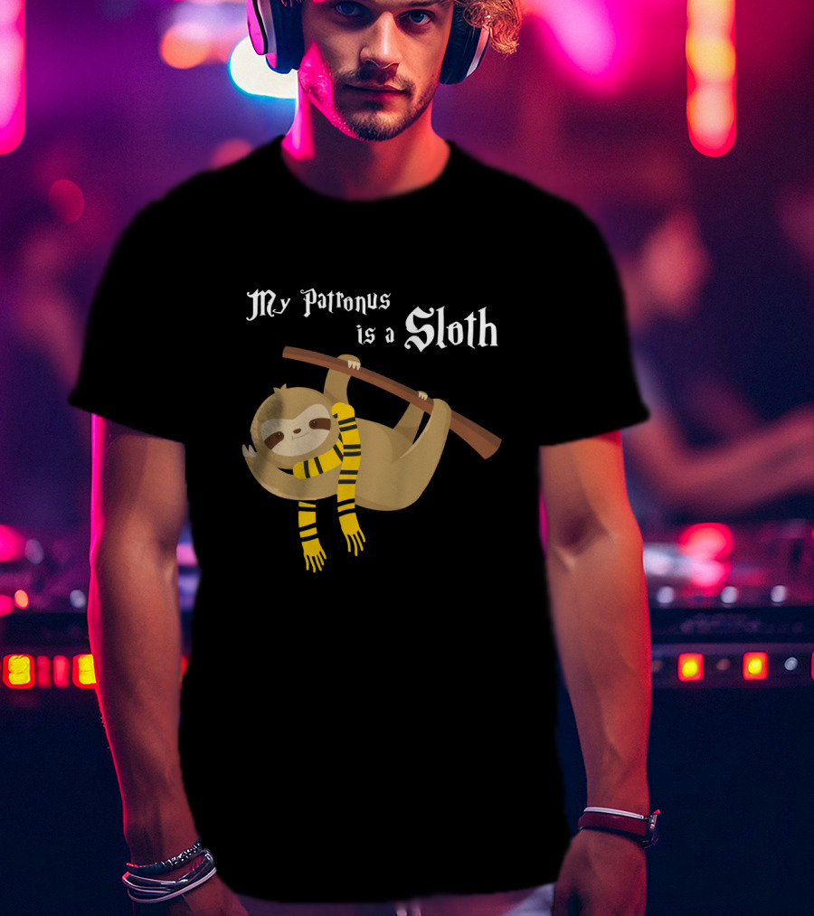 My Patronus Is A Sloth Hogwarts Gryffindor Scarf Magic Creature T-Shirt