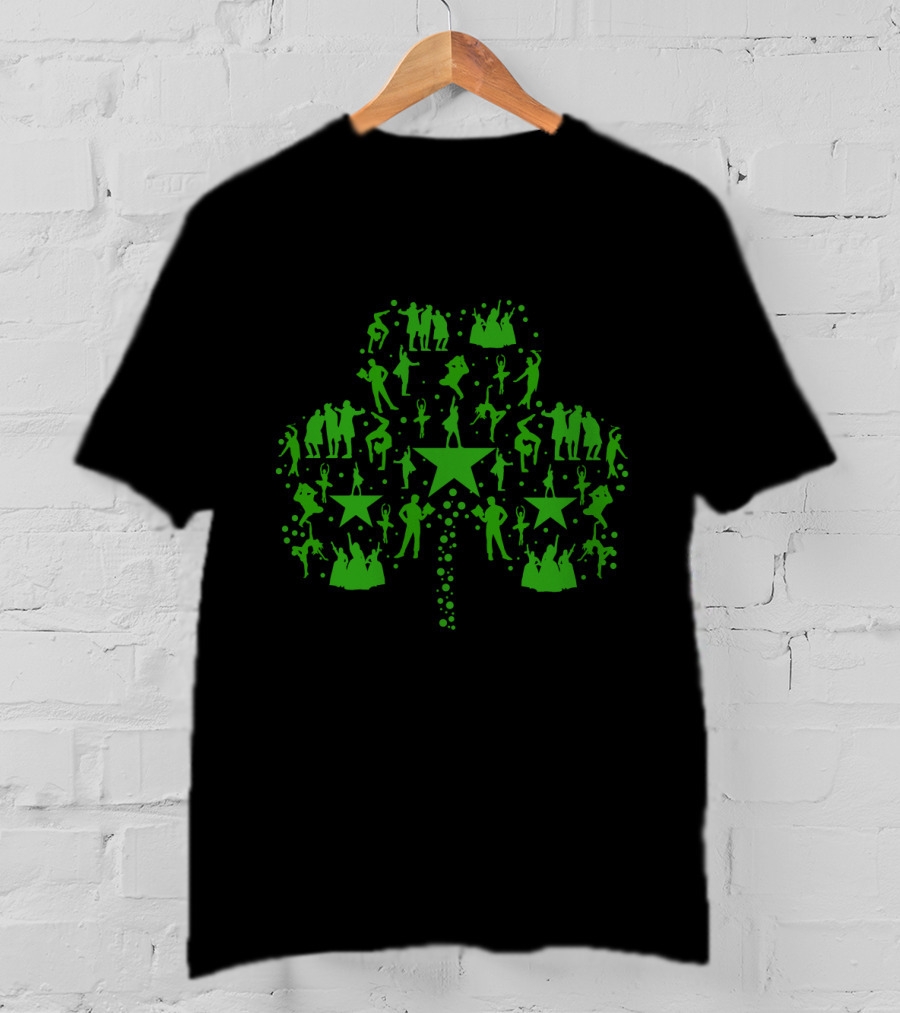 Irish Broadway Musicals Shamrock Dancers With Stars T-Shirt