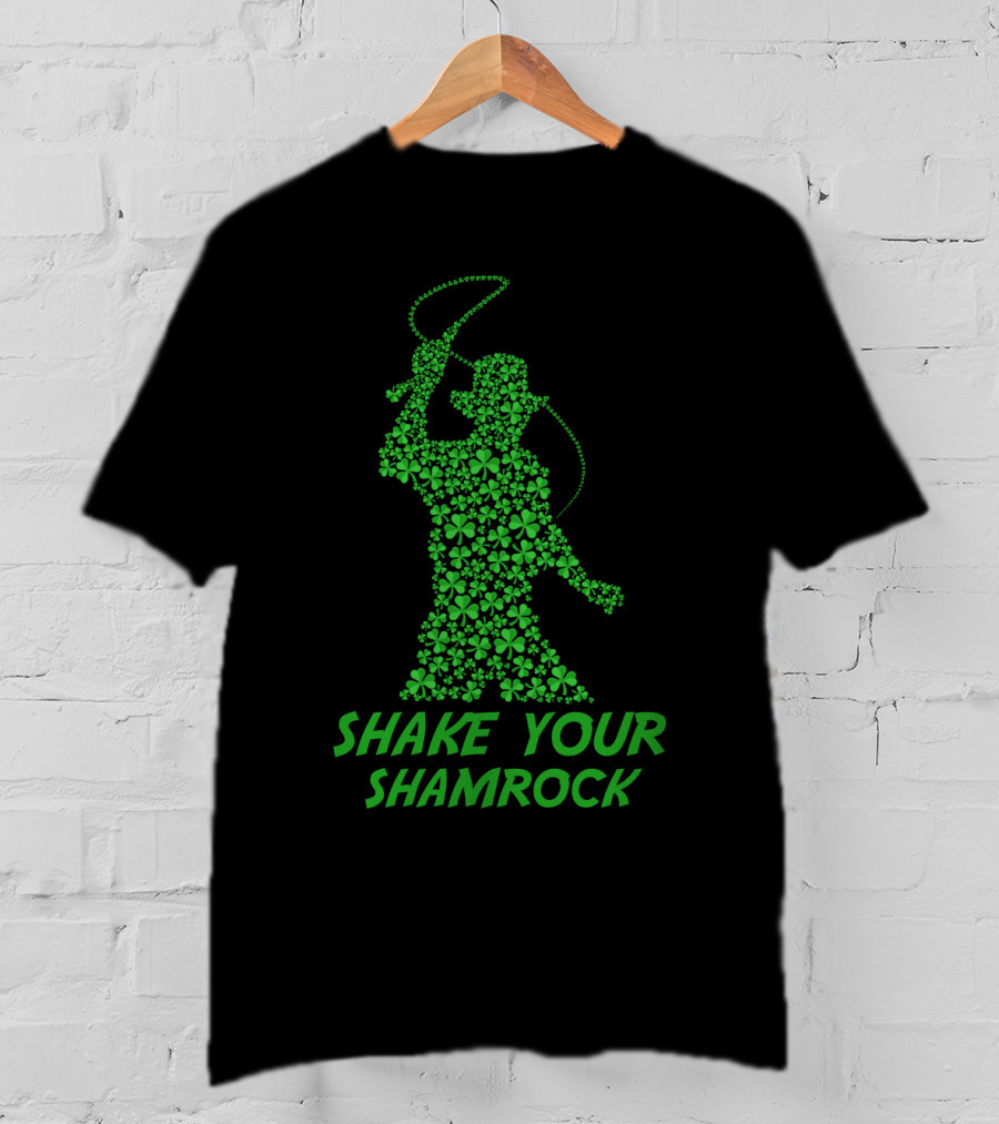 Indiana Jones Shake Your Shamrock St Patrick's Day T-Shirt