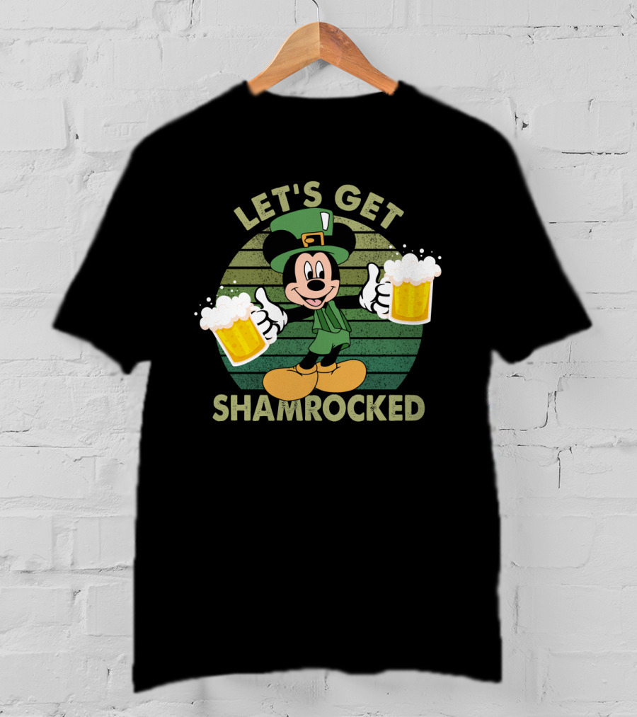 Let's Get Shamrocked Mickey Mouse Patrick's Day T-Shirt