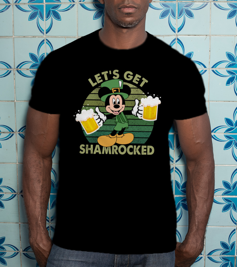 Let's Get Shamrocked Mickey Mouse Patrick's Day T-Shirt