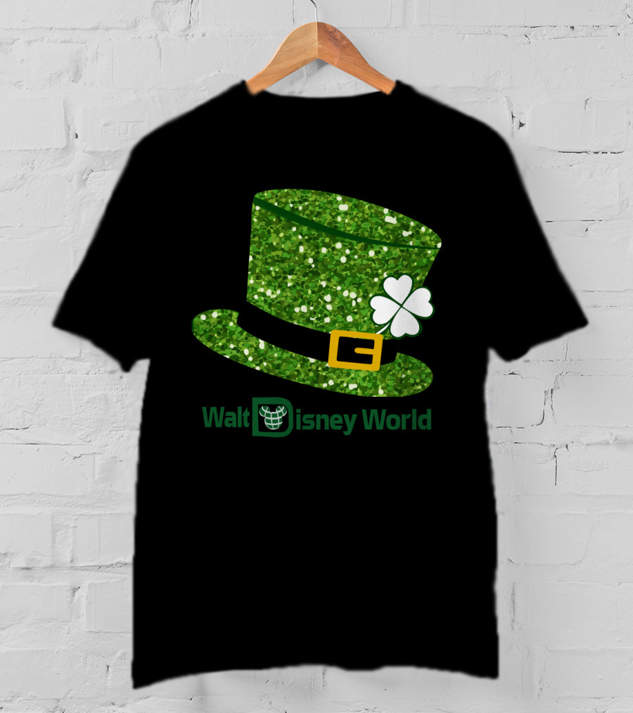 Walt Disney World Mickey Mouse Patrick Day Green Shamrock Hat T-Shirt