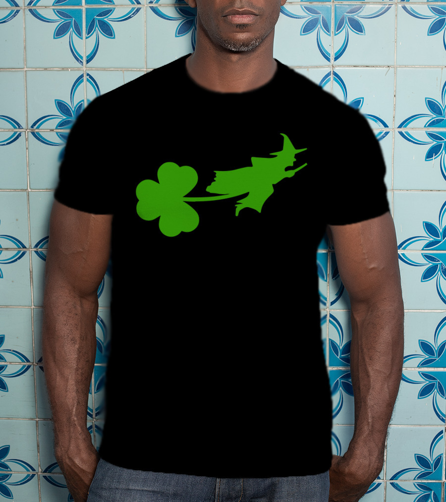 Wicked Witch Riding Shamrock T-Shirt