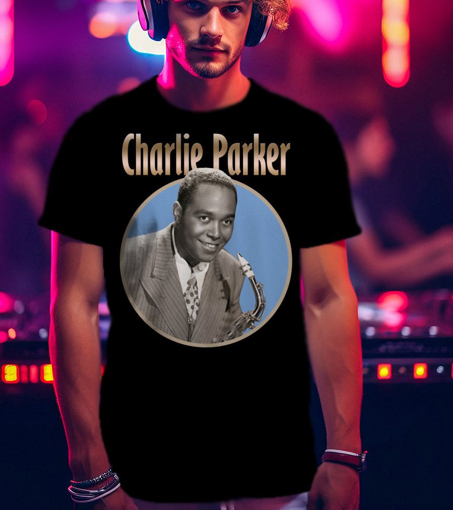 Charlie Parker Jazz Saxophone Legend Vintage T-Shirt