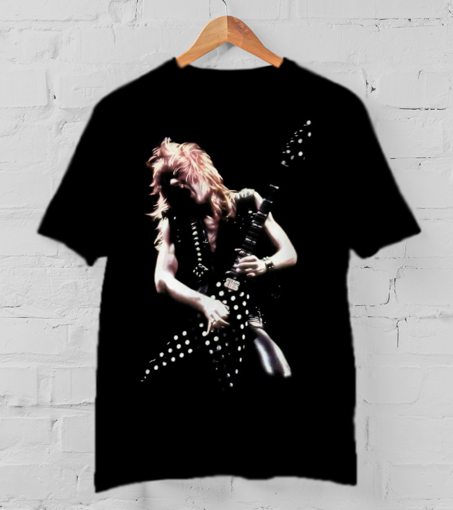 Randy Rhoads Legendary Guitarist With Polka Dot Flying V T-Shirt
