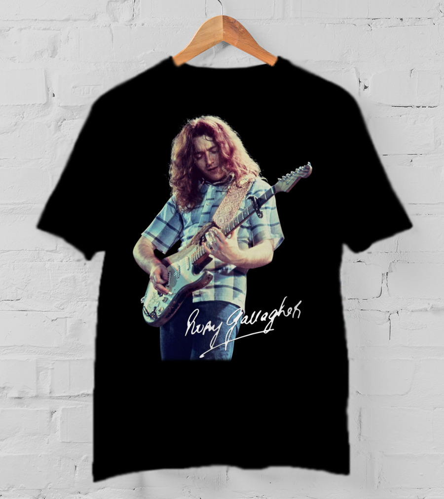 Rory Gallagher Iconic Guitarist With Signature Blues Performance T-Shirt