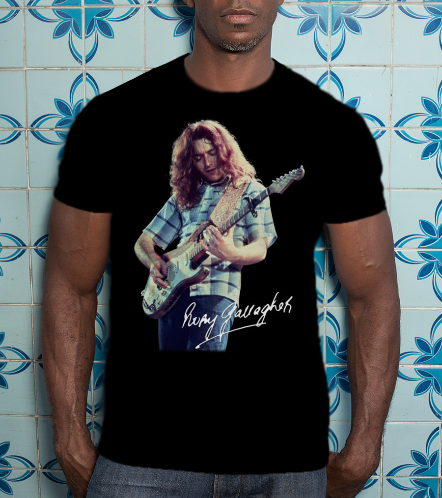 Rory Gallagher Iconic Guitarist With Signature Blues Performance T-Shirt