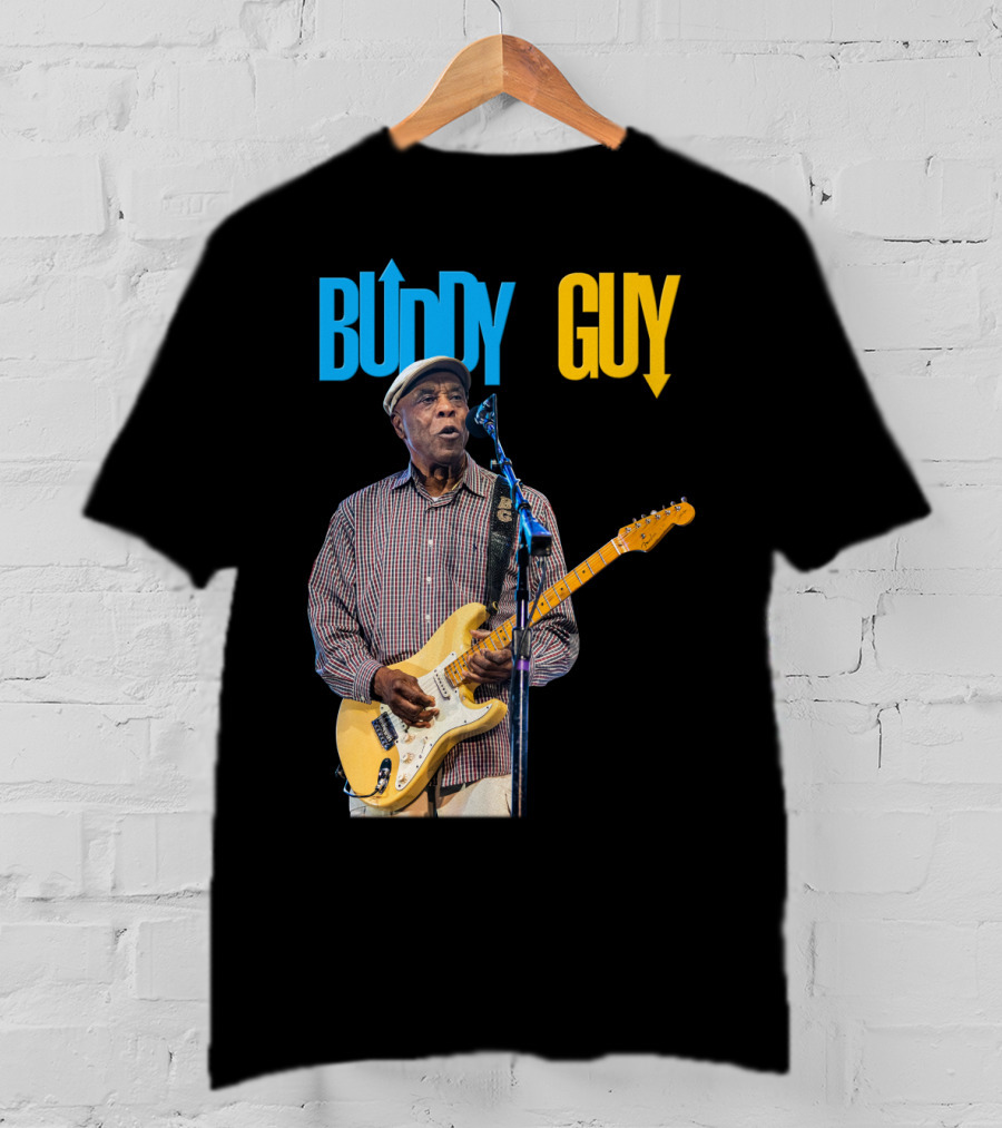 Buddy Guy Electric Blues Performance With Guitar And Microphone T-Shirt