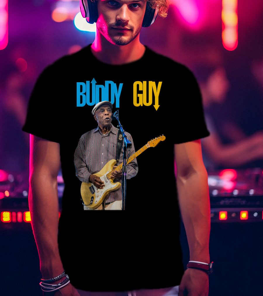 Buddy Guy Electric Blues Performance With Guitar And Microphone T-Shirt