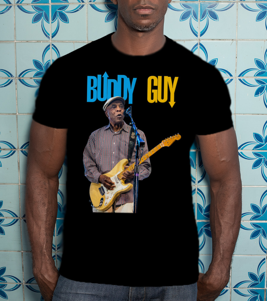 Buddy Guy Electric Blues Performance With Guitar And Microphone T-Shirt