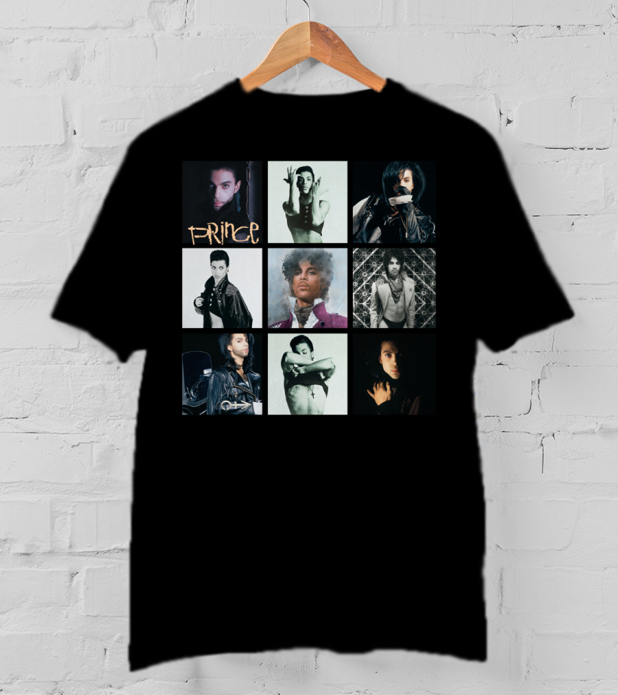 Prince Iconic Album Collection Collage: The Very Best Imagery T-Shirt