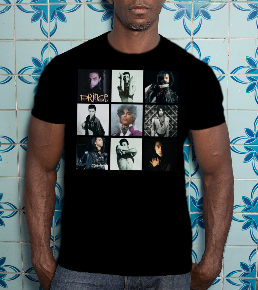 Prince Iconic Album Collection Collage: The Very Best Imagery T-Shirt