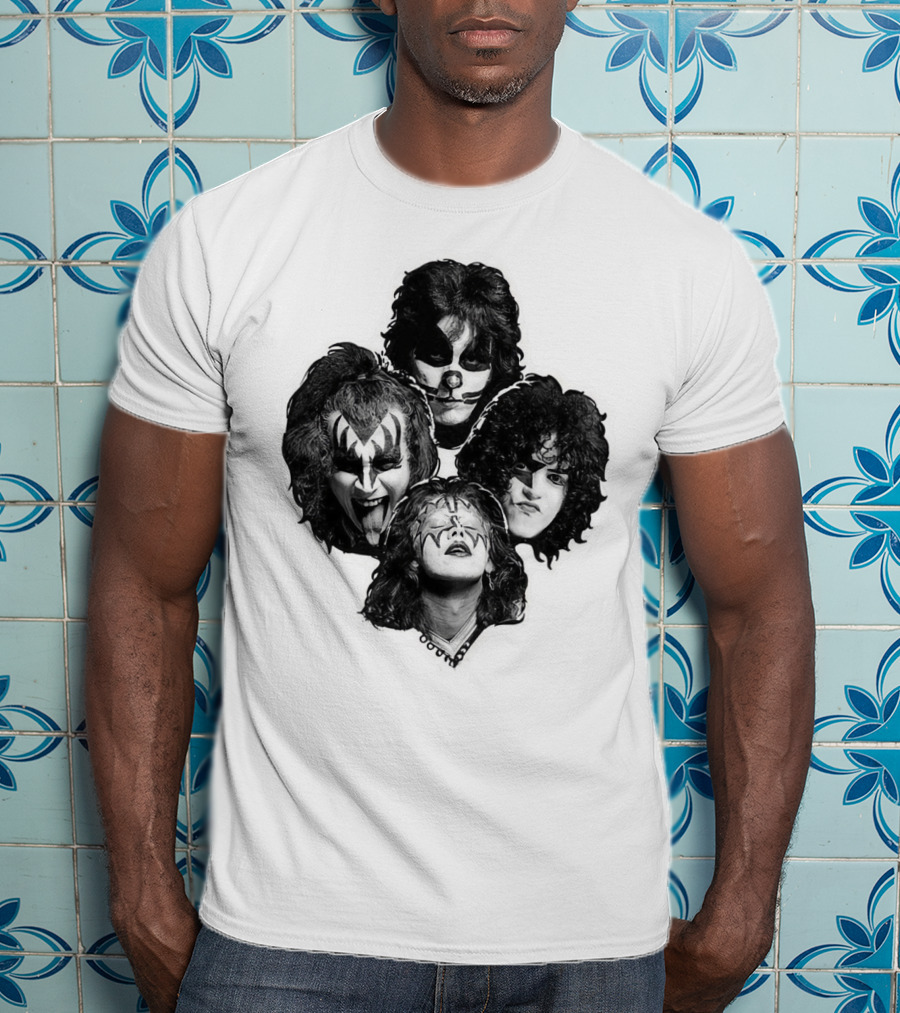 Kiss Band Iconic Makeup Memes Faces Compilation T-Shirt
