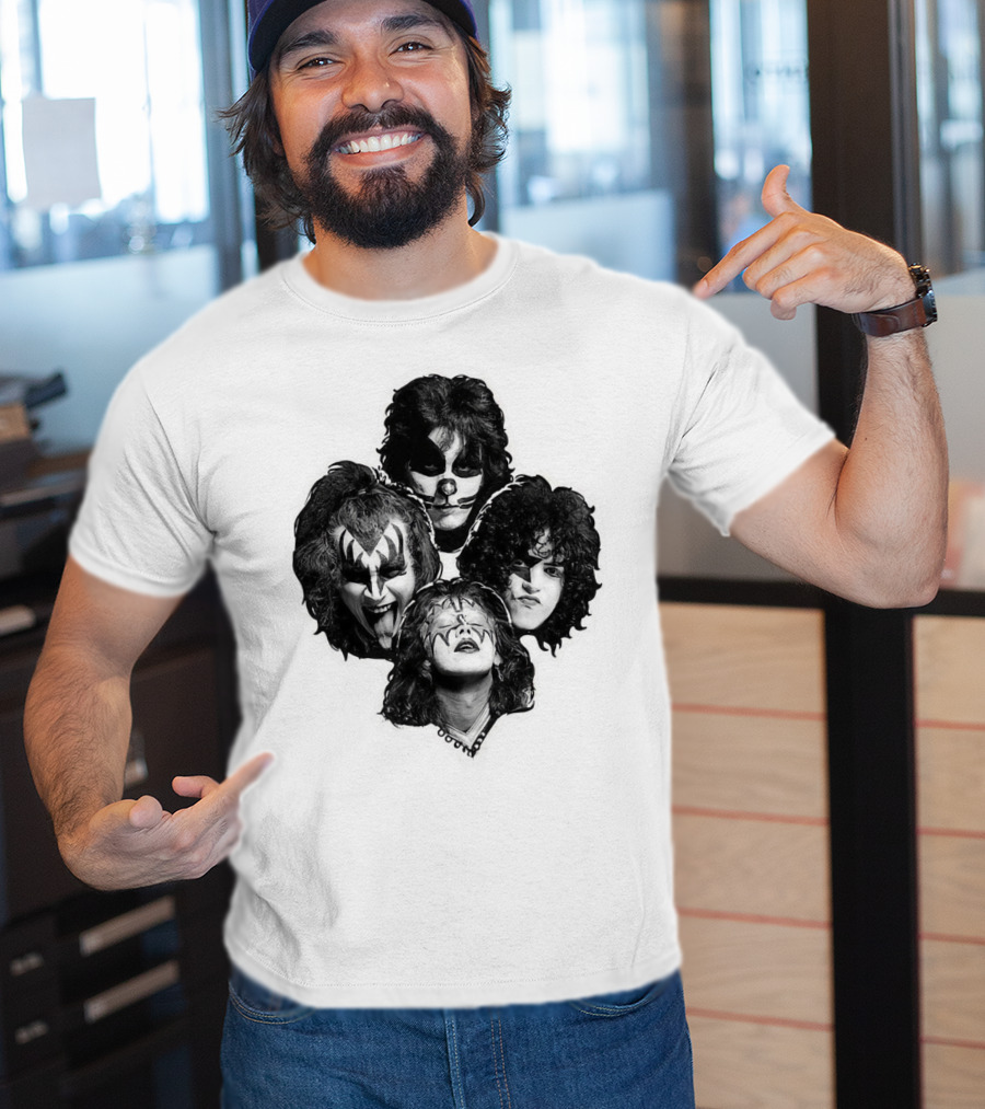 Kiss Band Iconic Makeup Memes Faces Compilation T-Shirt