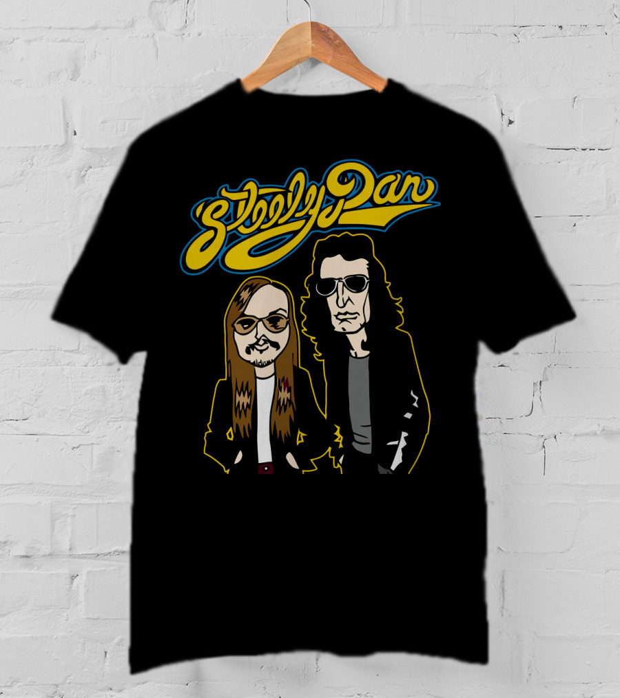 Steely Dan Cartoon Characters With Sunglasses And Long Hair T-Shirt