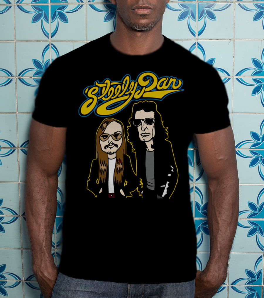 Steely Dan Cartoon Characters With Sunglasses And Long Hair T-Shirt