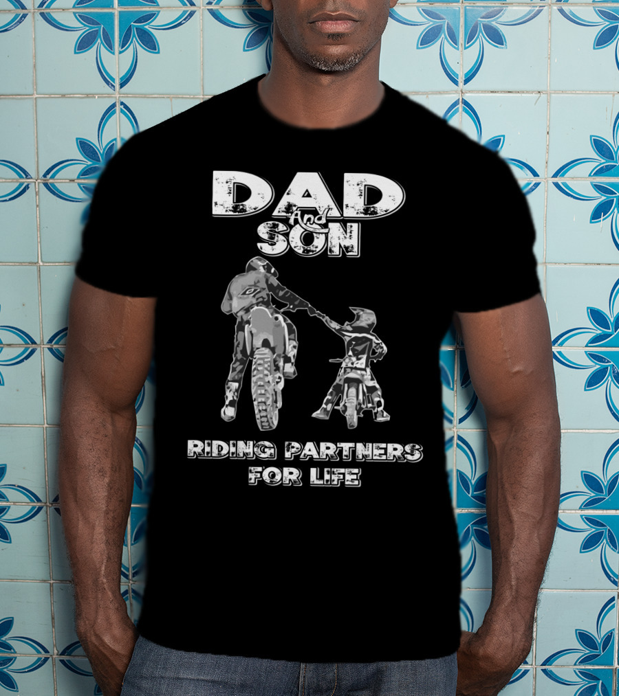 Dad And Son Riding Partners For Life T-Shirt