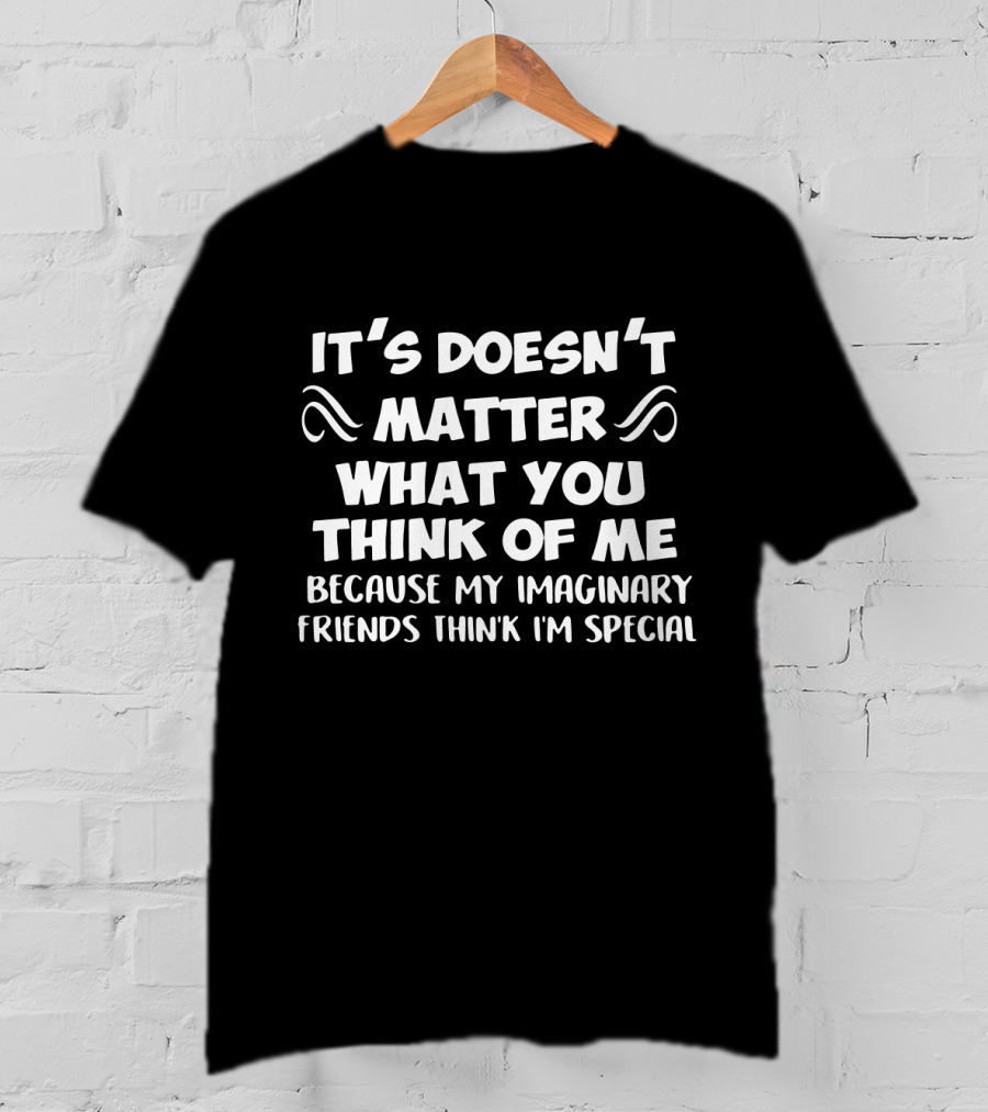 It's Doesn't Matter What You Think Of Me Because My Imaginary Friends Think I'm Special T-Shirt