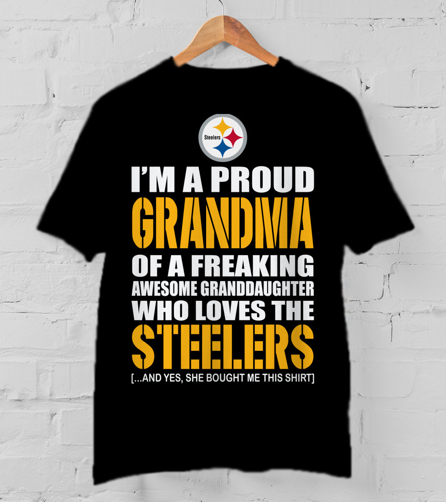 Proud Grandma Of Awesome Granddaughter Who Loves The Steelers T-Shirt