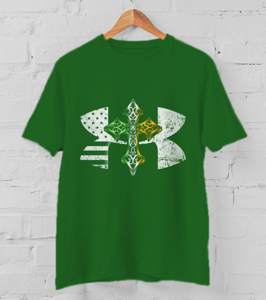 Under Armour Celtic Cross USA Flag T-Shirt