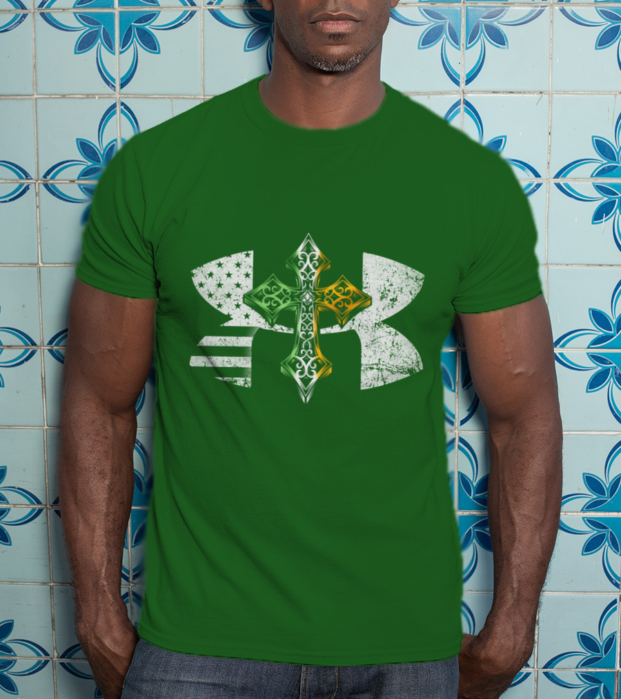 Under Armour Celtic Cross USA Flag T-Shirt