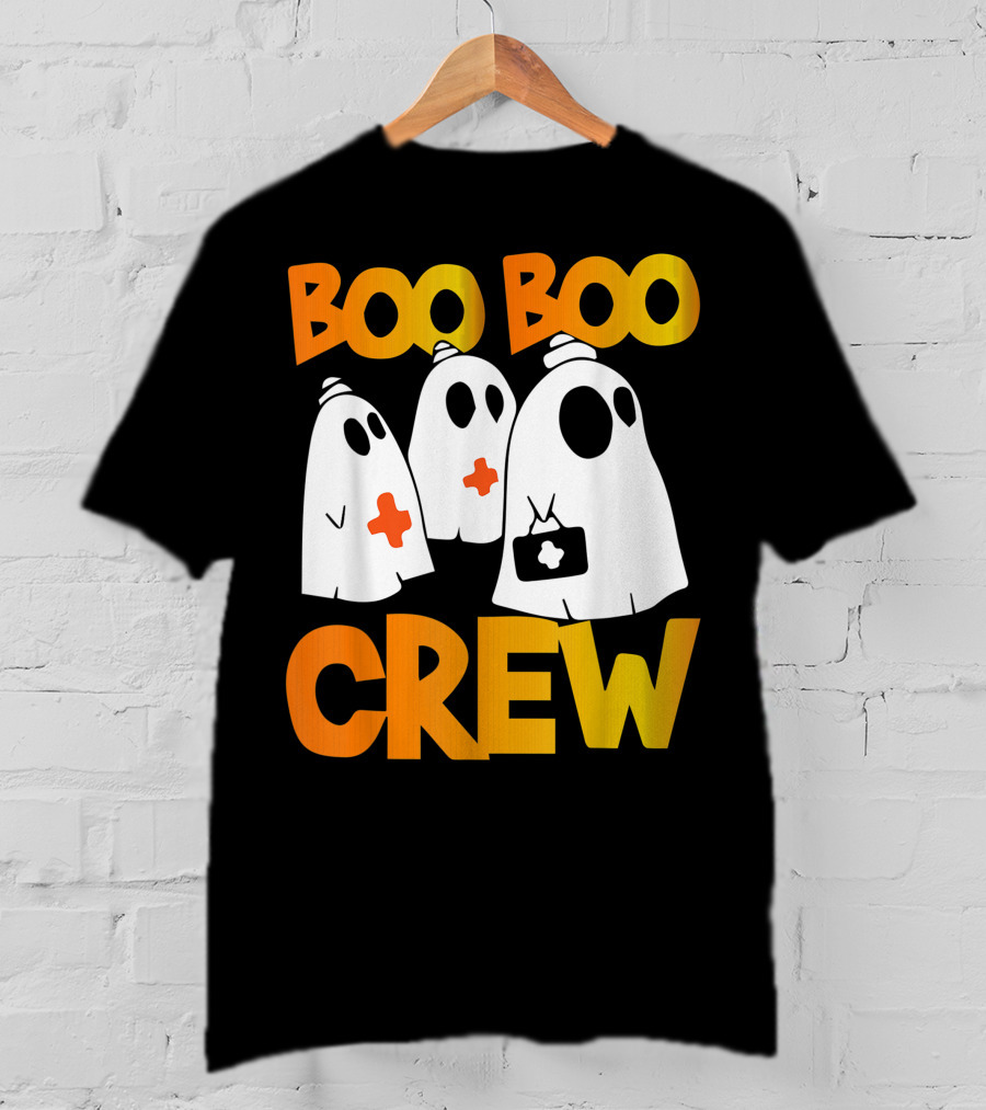 Boo Boo Crew Nurse Ghost Halloween T-Shirt