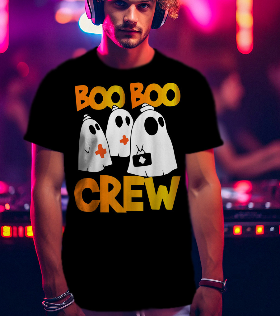 Boo Boo Crew Nurse Ghost Halloween T-Shirt
