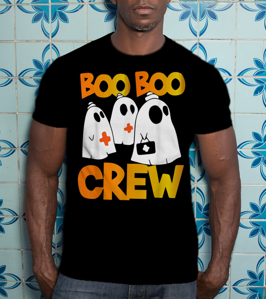 Boo Boo Crew Nurse Ghost Halloween T-Shirt