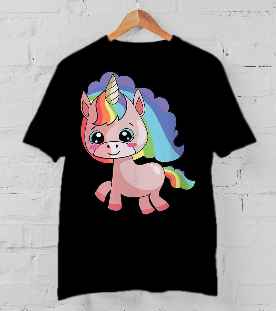 Cute Rainbow Unicorn For Unicorn Lover T-Shirt