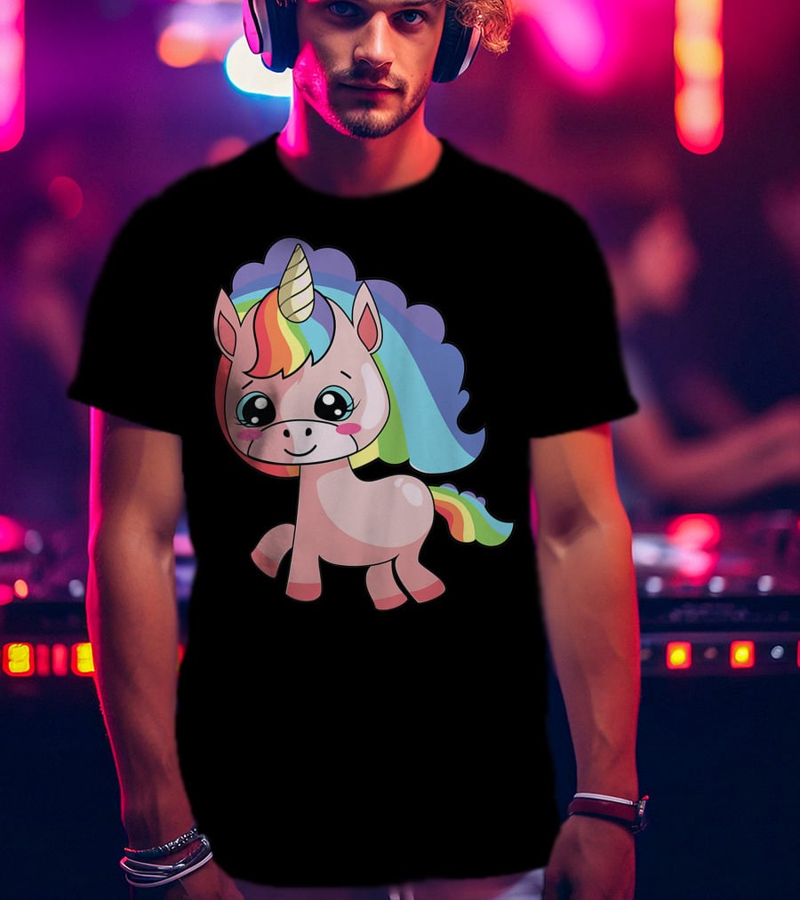 Cute Rainbow Unicorn For Unicorn Lover T-Shirt