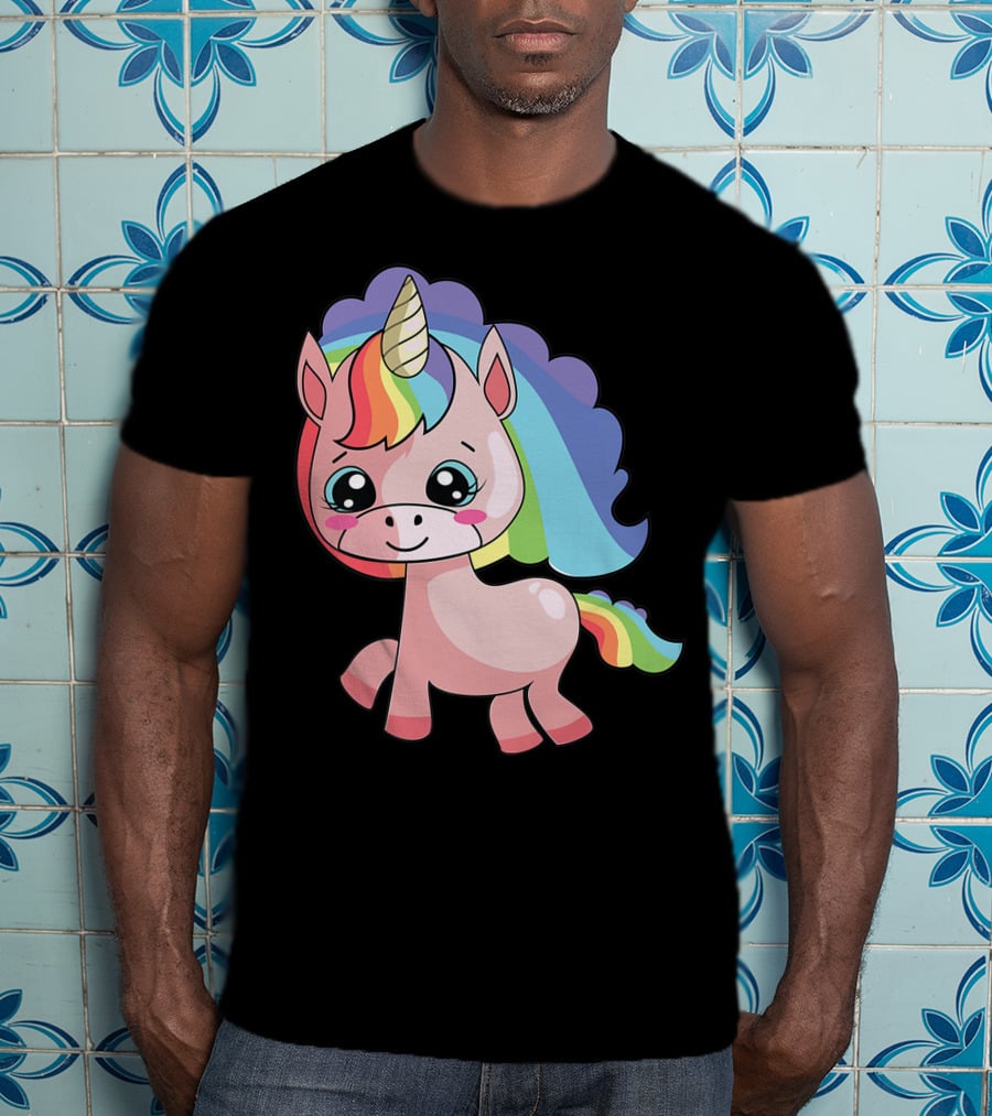 Cute Rainbow Unicorn For Unicorn Lover T-Shirt