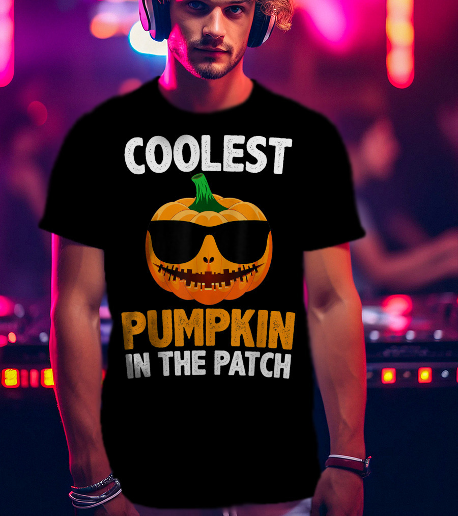 Coolest Pumpkin In The Patch With Sunglasses T-Shirt