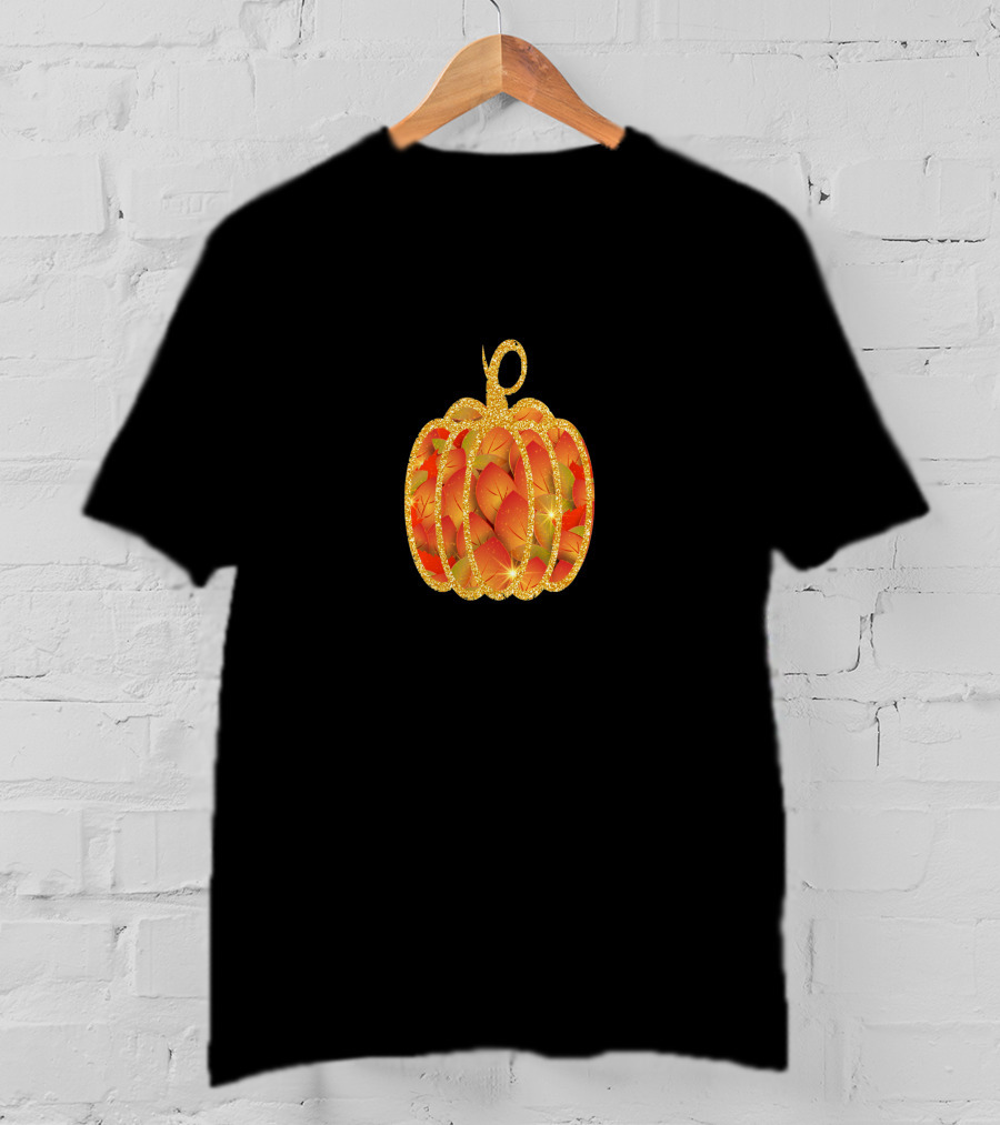 Amazing Fall Pumpkin Halloween Thanksgiving Best Autumn Leaves Glow T-Shirt