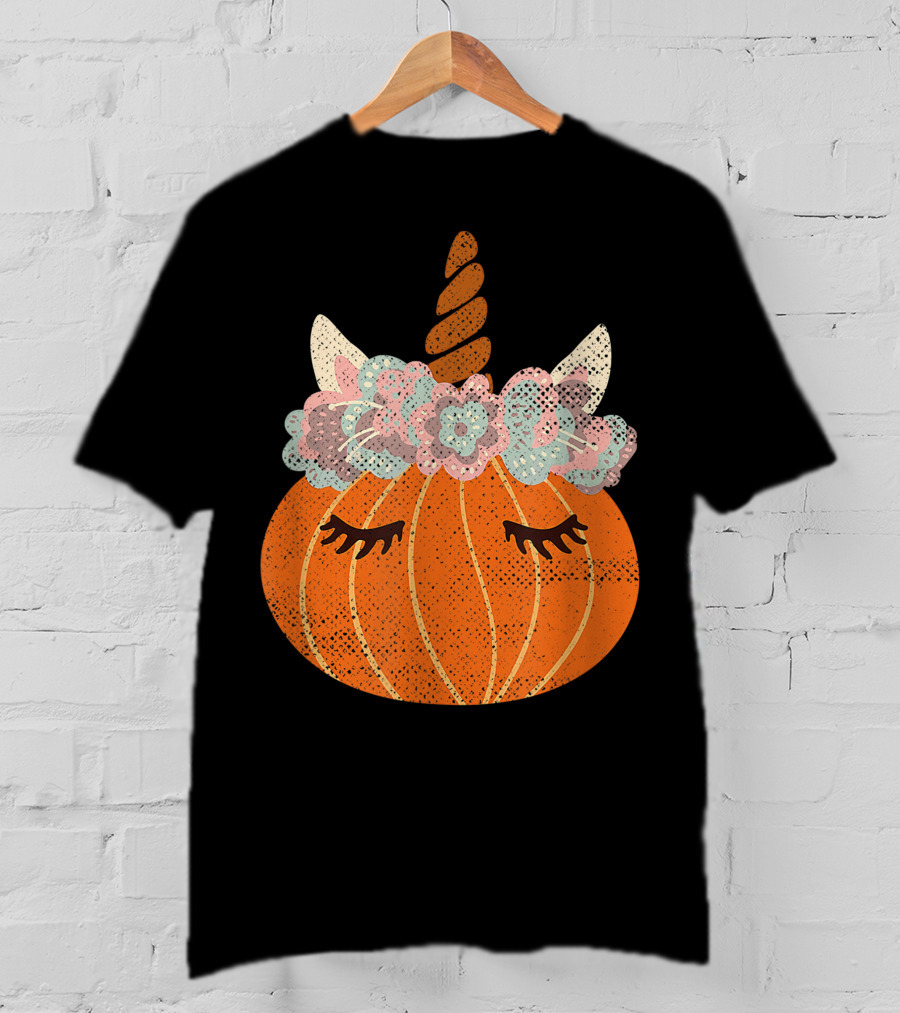Halloween Cute Pumpkin Unicorn Costume Best T-Shirt