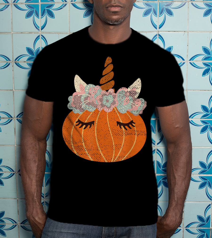 Halloween Cute Pumpkin Unicorn Costume Best T-Shirt