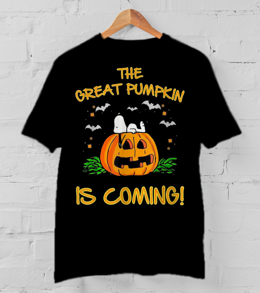 The Great Pumpkin Is Coming Peanuts Snoopy Halloween T-Shirt