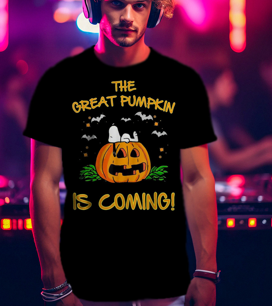 The Great Pumpkin Is Coming Peanuts Snoopy Halloween T-Shirt