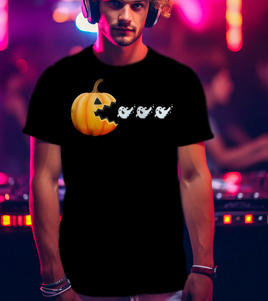 Funny Pumpkin Eating Ghosts Halloween Best T-Shirt