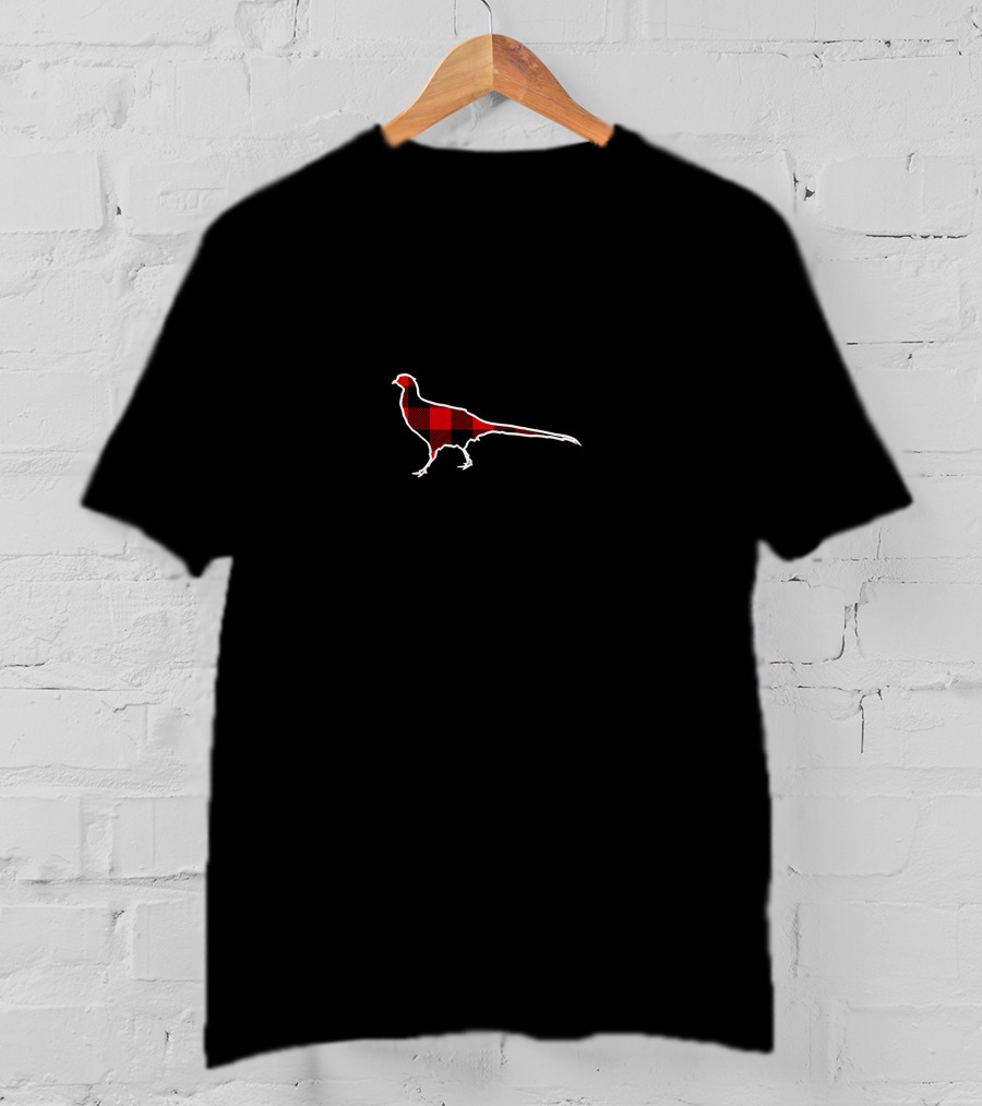 Pheasant Red Buffalo Plaid Bird Matching PJ Family T-Shirt