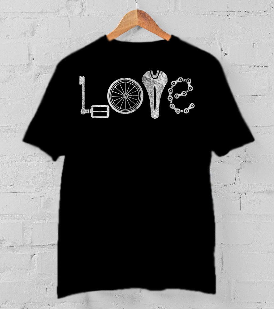 Love Cycling Biking Bicycle Rider Bike Riding Elements T-Shirt