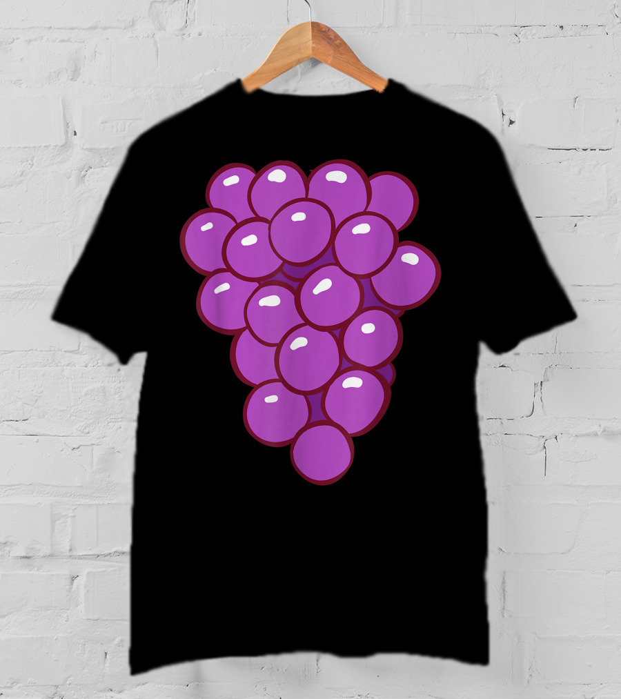 Funny Halloween Purple Grape Cluster T-Shirt