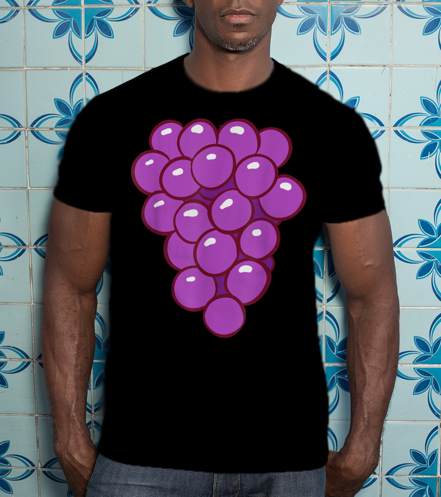 Funny Halloween Purple Grape Cluster T-Shirt