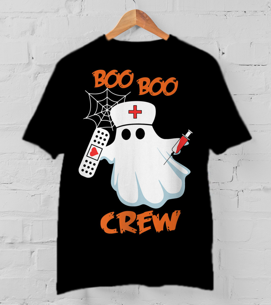 Boo Boo Crew Funny Halloween Nurse RN Medical EMS Staff T-Shirt