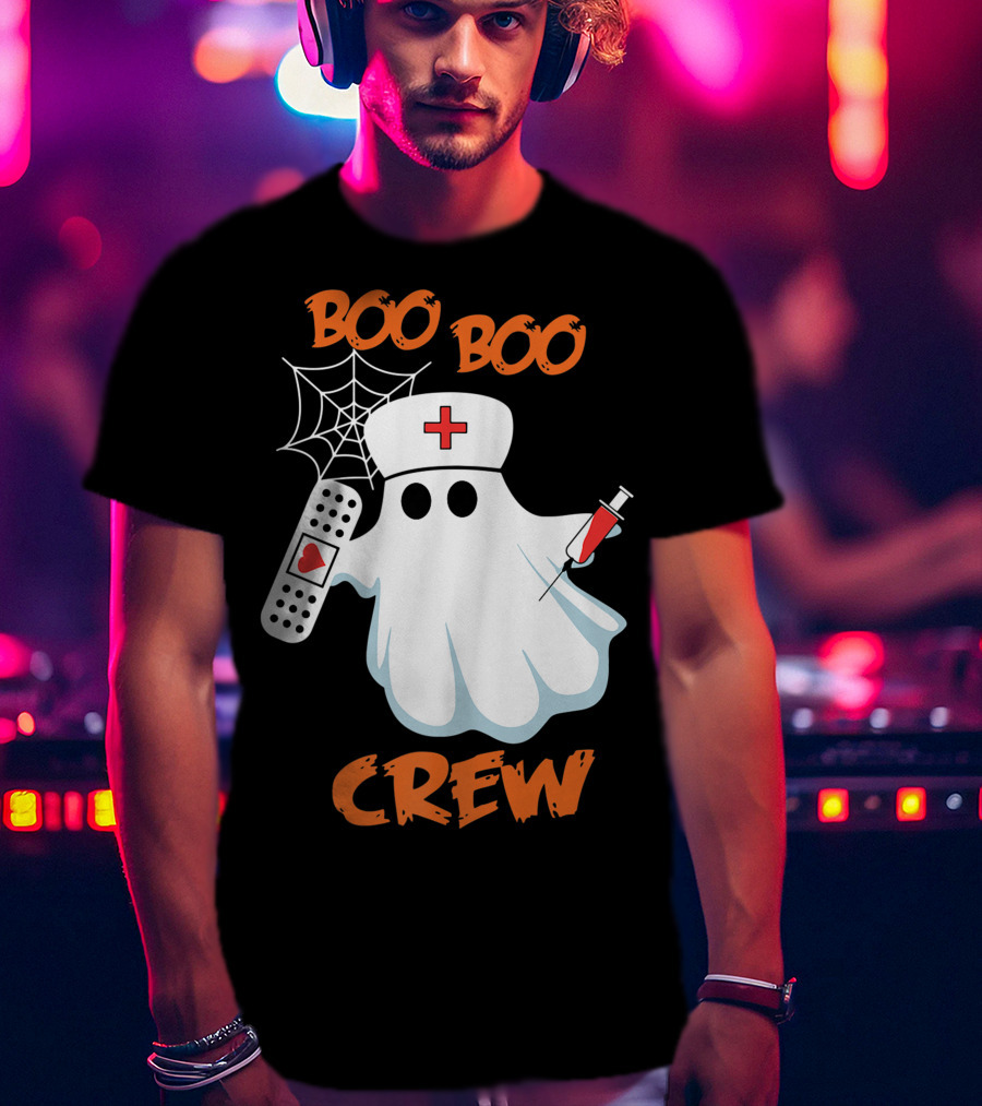 Boo Boo Crew Funny Halloween Nurse RN Medical EMS Staff T-Shirt