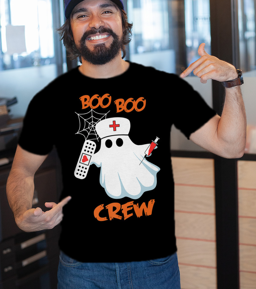 Boo Boo Crew Funny Halloween Nurse RN Medical EMS Staff T-Shirt