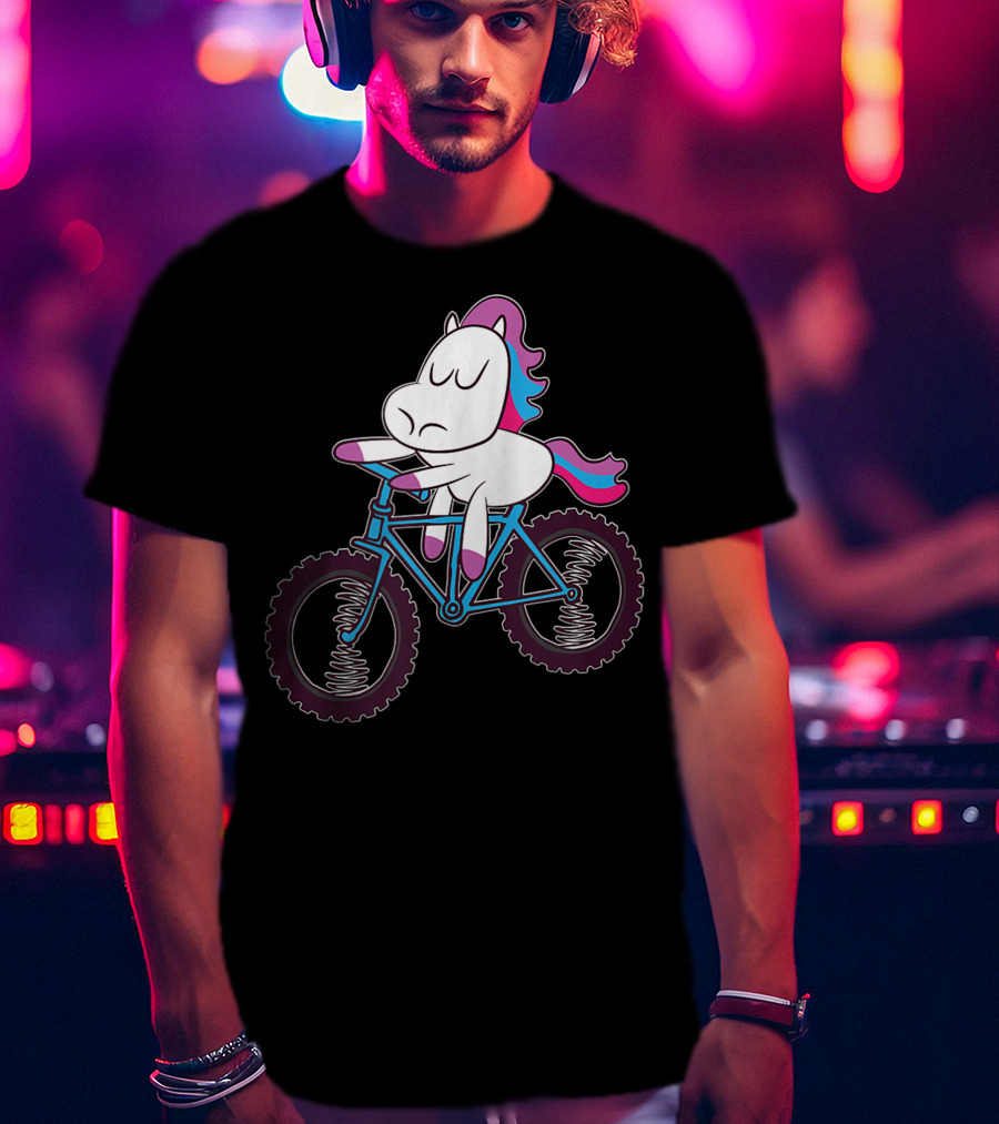Mountain Bike Unicorn Riding Adventure T-Shirt