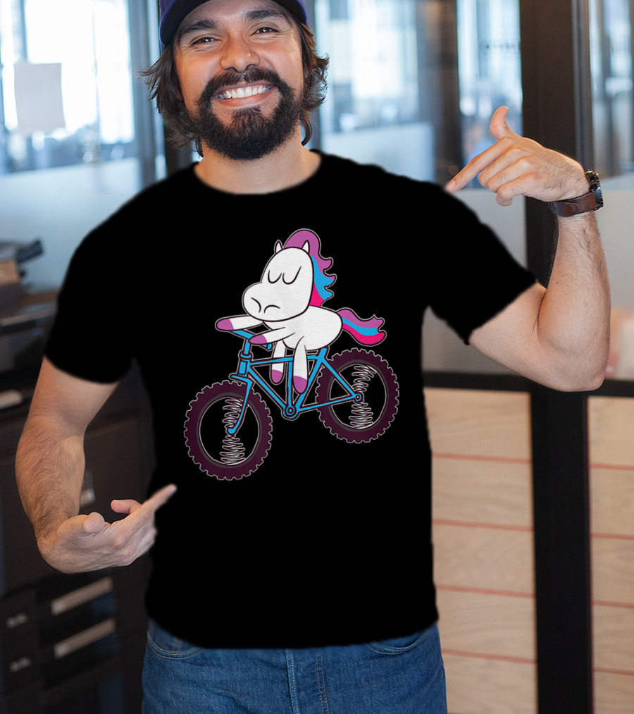 Mountain Bike Unicorn Riding Adventure T-Shirt