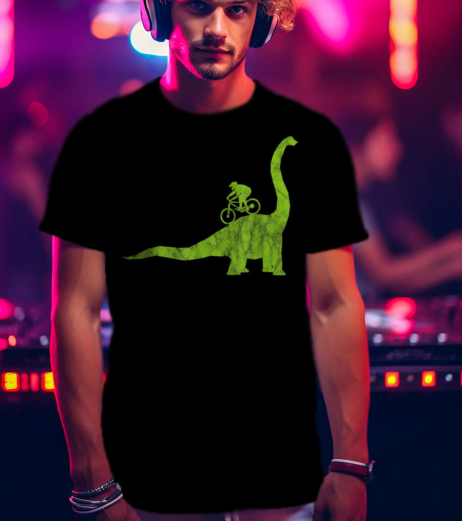Mountain Bike MTB Dinosaur Funny Cycling Bicycle Rider Adventure T-Shirt
