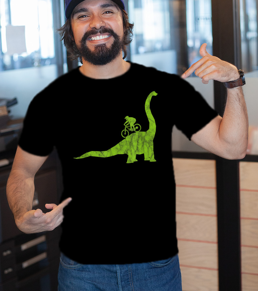 Mountain Bike MTB Dinosaur Funny Cycling Bicycle Rider Adventure T-Shirt