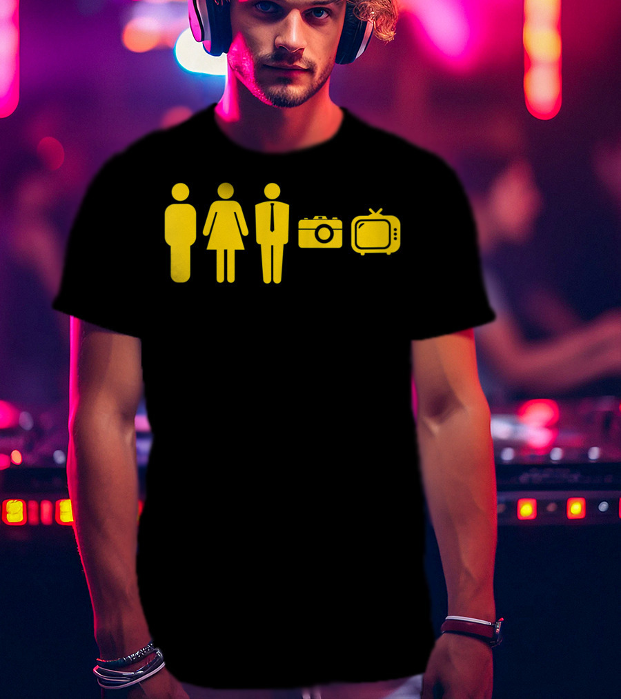Person Woman Man Camera TV Icons T-Shirt